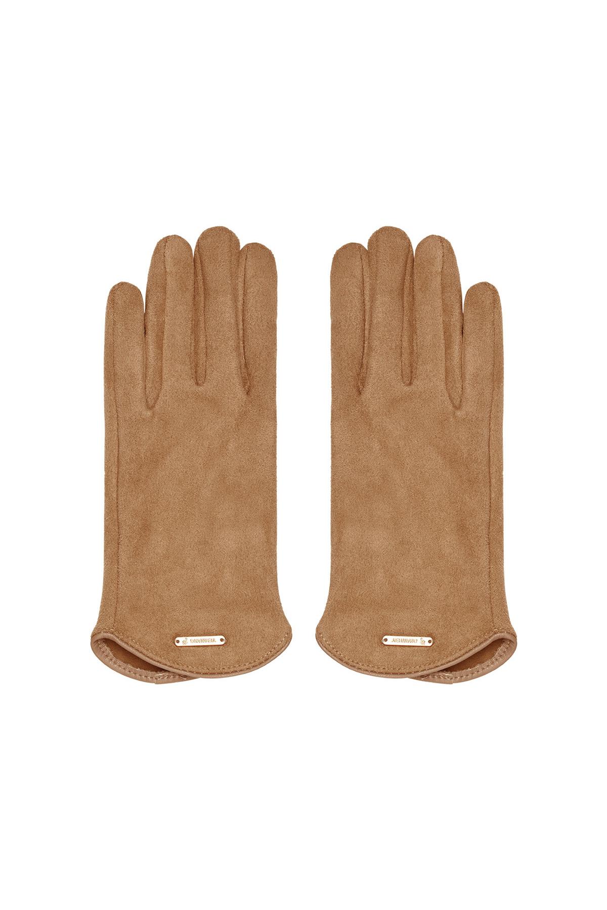 Klassische Handschuhe Kamel Camel Polyester One size 